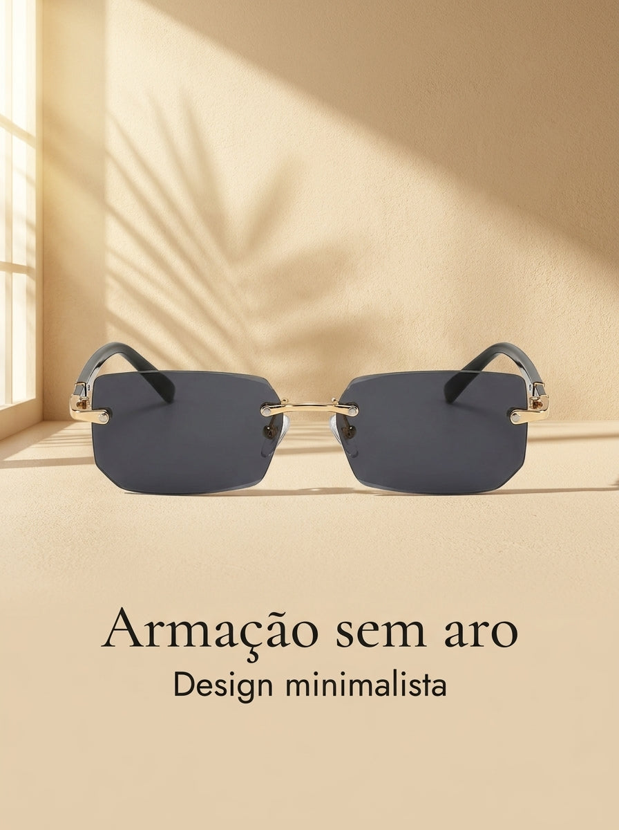 Óculos Aurora Gold + Brindes (Pulseira e Colar)